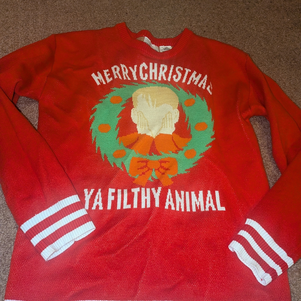 HOME ALONE XMAS HOLIDAY SWEATER UGLY CHRISTMAS LADIES XS/S BOYS 14/16 NEW